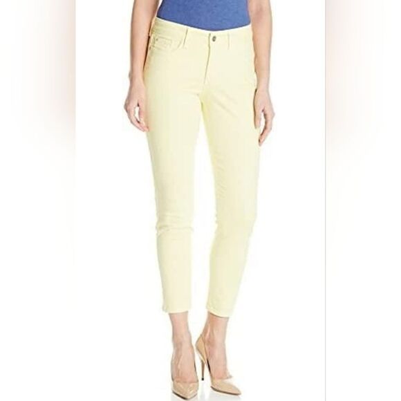 🔹️NYDJ Yellow Clarissa Cropped Ankle Jeans Size 4/27 - Picture 1 of 11